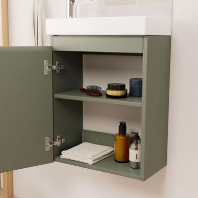 Meuble lave-mains LISA + miroir tablette