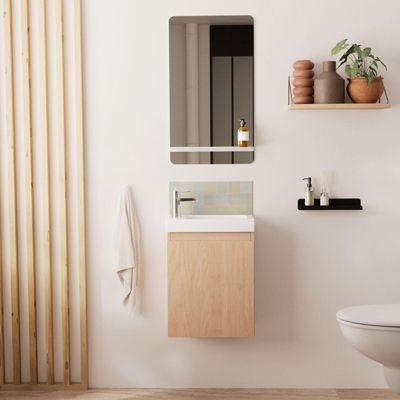 Meuble lave-mains LISA + miroir tablette