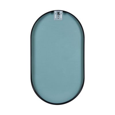 Meuble lave-mains LISA + robinet noir + miroir ovale