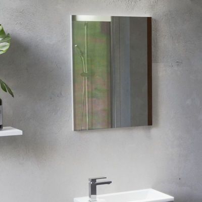 Meuble lave-mains SAFIA avec vasque et miroir - Cambrian Oak