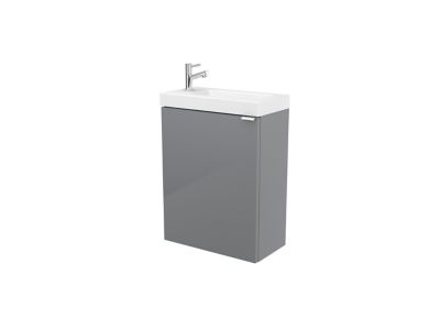 Meuble Lave Mains A Suspendre Goodhome Imandra Gris L 44 X H 55 Cm Plan Vasque Beni Castorama