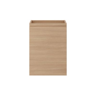 Meuble lave mains suspendu effet chêne clair 1 porte l.43,5 x H.55 x P.23,2 cm GoodHome Imandra