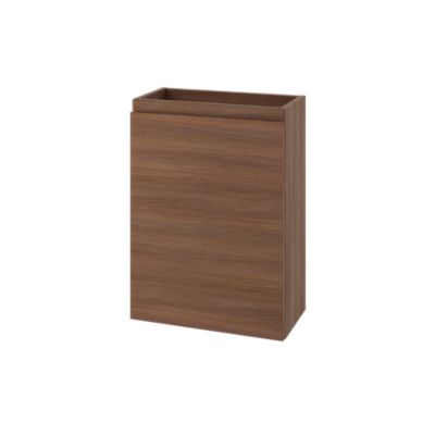 Meuble lave mains suspendu effet chêne foncé 1 porte l.43,5 x H.55 x P.23,2 cm GoodHome Imandra