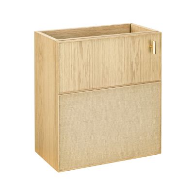 Meuble lave mains suspendu l.43,2 x H.48 x P.22,5 cm, effet chêne clair et jute, Homesight Java