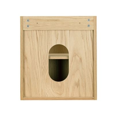 Meuble lave mains suspendu l.43,2 x H.48 x P.22,5 cm, effet chêne clair et jute, Homesight Java