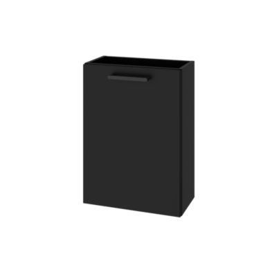 Meuble lave mains suspendu noir mat 1 porte l.43,5 x H.55 x P.23,2 cm GoodHome Imandra