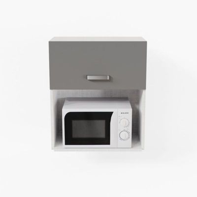 Meuble micro-ondes - 60 cm - Caisson coloris Lino