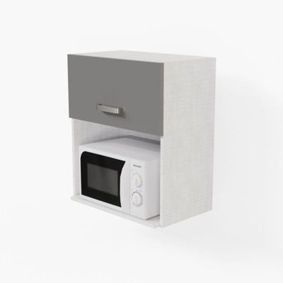 Meuble micro-ondes - 60 cm - Caisson coloris Lino