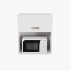 Meuble micro-ondes - 60 cm - Caisson coloris Lino