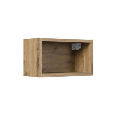 Meuble mural ouvert BRAZZA  35 cm  Chene clair  Finition artisan  Meuble suspendu