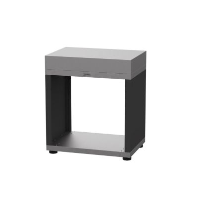 Meuble ouvert DUO de cuisine extérieur 80 x 55 cm acier epoxy noir Le Marquier