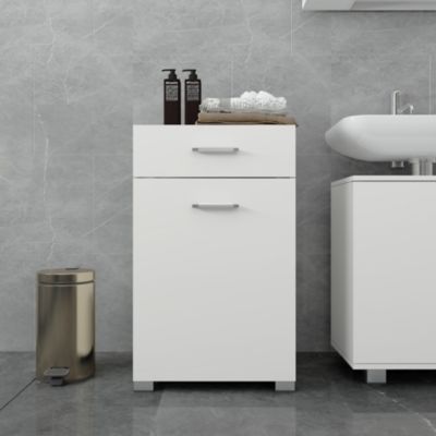 Meuble panier à linge salle de bain armoire toilette MDF mélamine 50x78,5x45 cm