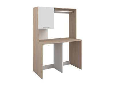 Meuble pour 2 machines à laver avec penderie et placard - L129 x H184 cm - ARNEKO