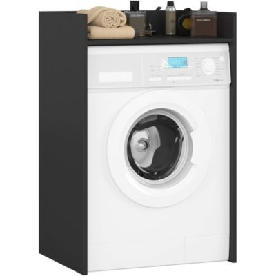 Meuble pour lave-linge AKORD FIN Noir 64 cm 1 étagère 64x50x98 cm