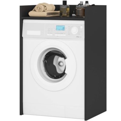 Meuble pour lave-linge AKORD FIN Noir 64 cm 1 étagère 64x50x98 cm