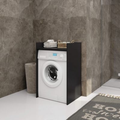 Meuble pour lave-linge AKORD FIN Noir 64 cm 1 étagère 64x50x98 cm
