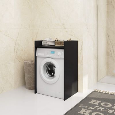 Meuble pour lave-linge AKORD FIN Noir 64 cm 1 étagère 64x50x98 cm