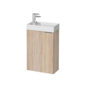 Meuble pour lave main  - 40 cm - Chêne - TAHO