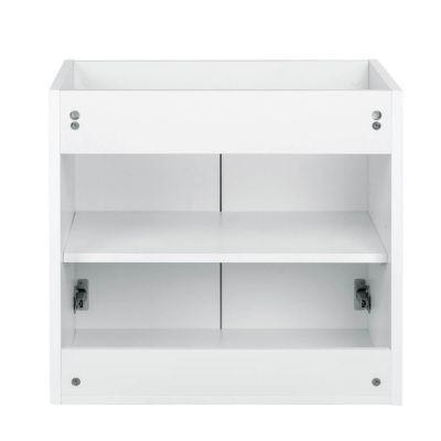 Meuble Prémonté sous vasque Blanc 2 portes strié 60CM LINEA - bain-bain