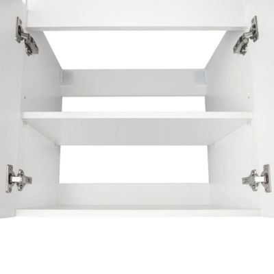Meuble Prémonté sous vasque Blanc 2 portes strié 60CM LINEA - bain-bain