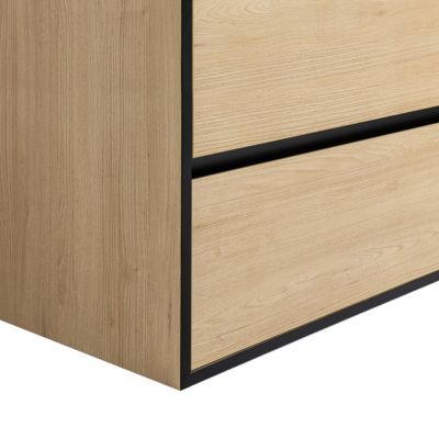 Meuble Prémonté sous vasque Bois/Noir 60Cm MITIS - bain-bain