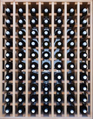 Meuble Range Bouteille de vin Série Godello double en Pin Clair 140 bouteilles