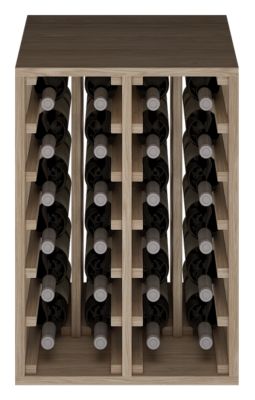 Meuble Range Bouteille de vin Série Godello en Chêne massif 24 bouteilles