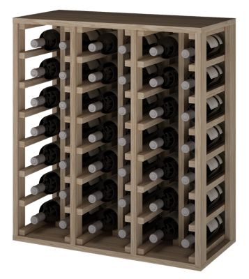 Meuble Range Bouteille de vin Série Godello en Chêne massif 42 bouteilles