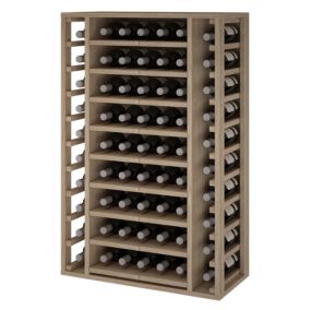 Meuble Range Bouteille de vin Série Godello en Chêne massif 65 bouteilles avec cubicules horizontaux