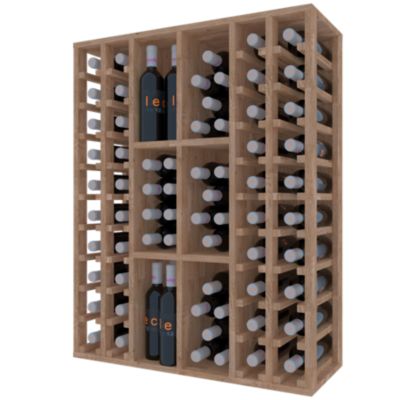 Meuble Range Bouteille de vin Série Godello en Chêne massif 76 bouteilles colonnes et cubicules