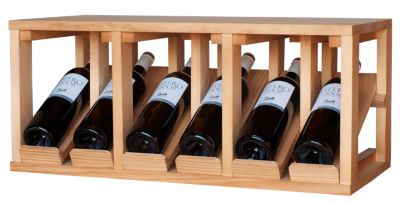 Meuble Range Bouteille de vin Série Godello en Chêne massif présentoir 6 bouteilles