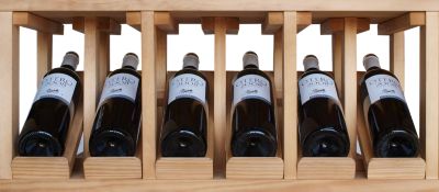 Meuble Range Bouteille de vin Série Godello en Chêne massif présentoir 6 bouteilles