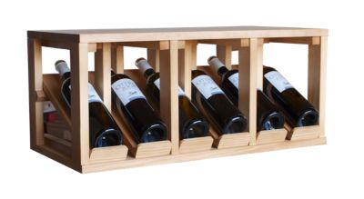 Meuble Range Bouteille de vin Série Godello en Chêne massif présentoir 6 bouteilles