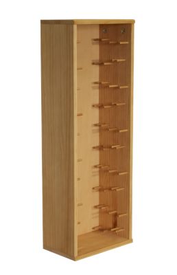Meuble Range Bouteille de vin Série Godello en Pin Clair 20 bouteilles étiquettes devant