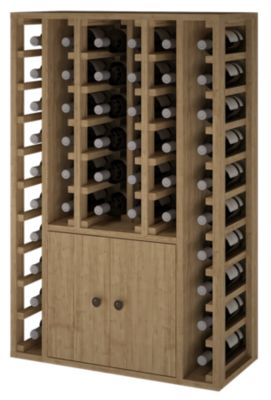 Meuble Range Bouteille de vin Série Godello en Pin Clair 44 bouteilles ...