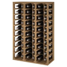 Meuble Range Bouteille de vin Série Godello en Pin Clair 60 bouteilles