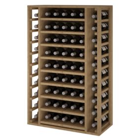 Meuble Range Bouteille de vin Série Godello en Pin Clair 65 bouteilles avec cubicules horizontaux