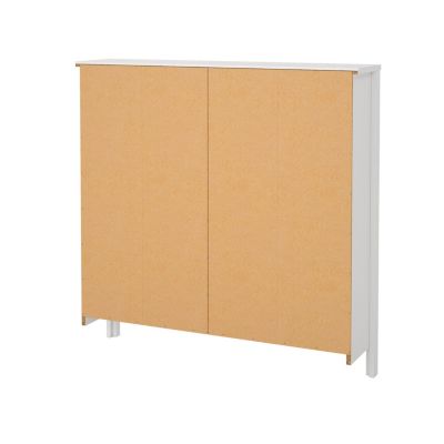 Meuble rangement chaussures 2 niveaux l. 102,6 x H. 102,9 x P. 24,6 cm Tvilum Madrid