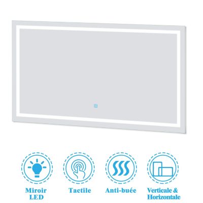 Meuble Salle de Bain 120cm vasque + colonne + miroir lumineux Chêne Wotan