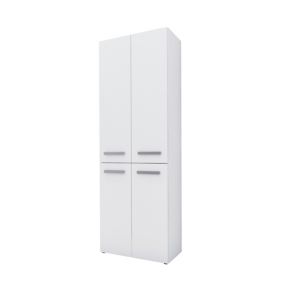 Meuble salle de bain, 174 x 30 x 60 cm, blanc mat