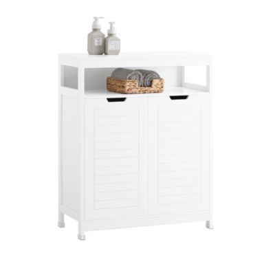 Meuble Salle de Bain Armoire avec 2 Portes, étagères Réglables, BZR121-W, SoBuy
