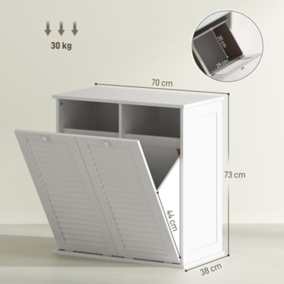 Meuble De Salle De Bain Avec Panier Linge Intgrnull