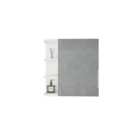 Meuble salle de bain cabinet de toilette murale suspendue blanc 62 x 64 x 21 cm