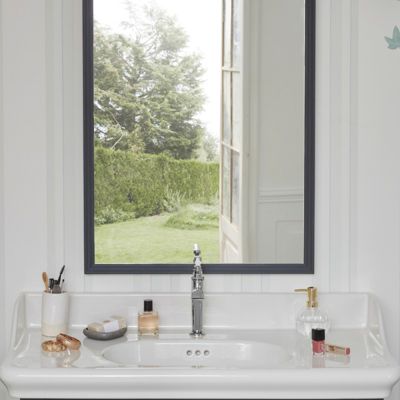 Meuble salle de bain JACOB DELAFON Cléo 1889 plan vasque + colonne droite miroir + mitigeur lavabo chromé