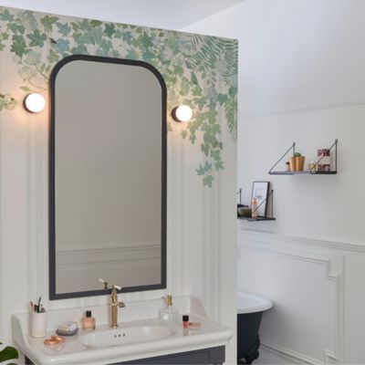 Meuble salle de bain JACOB DELAFON Cléo 1889 plan vasque + colonne droite miroir + mitigeur lavabo chromé