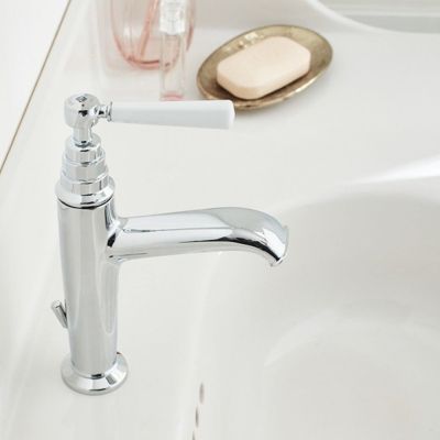 Meuble salle de bain JACOB DELAFON Cléo 1889 plan vasque + colonne droite miroir + mitigeur lavabo chromé