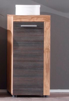 Meuble salle de bain mélaminé noyer. Meuble bas. L - H - P : 36 - 81 - 31 cm