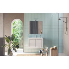 Meuble salle de bain Pratiko BASIC 2.0 blanc laqué brillant 82x57x47 cm