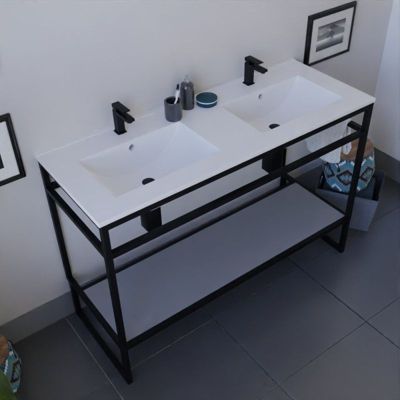 Meuble salle de bain STRUCTURA 120 cm avec plan double vasque-