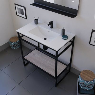 Meuble salle de bain STRUCTURA 80 cm avec plan vasque-